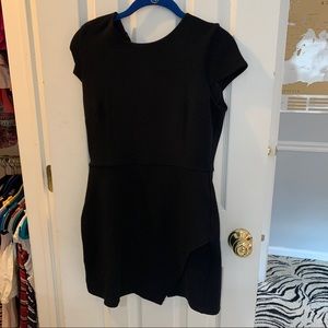 bebe Black Cap Sleeve symmetrical dress sz  MP 37